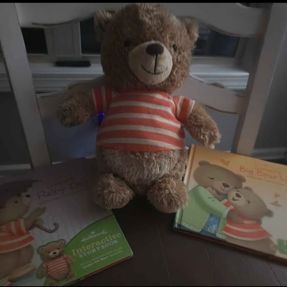 Hallmark Brown Teddy Bear with Striped Shirt